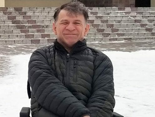 Сергей Сапоненко в снегу